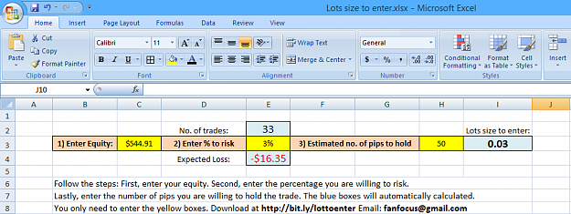 Forex position lot size cal