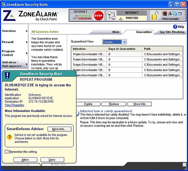 Click to Enlarge

Name: ZoneAlarm.jpg
Size: 100 KB