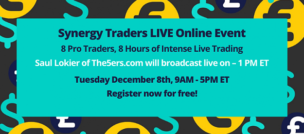Click to Enlarge

Name: Synergy Traders LIVE Online Event - 8 Pro Traders, 8 Hours of Intense Live Trading.png
Size: 118 KB