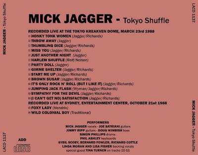Click to Enlarge

Name: Mick Jagger Tokyo Shuffle 1988 Back.jpg
Size: 47 KB