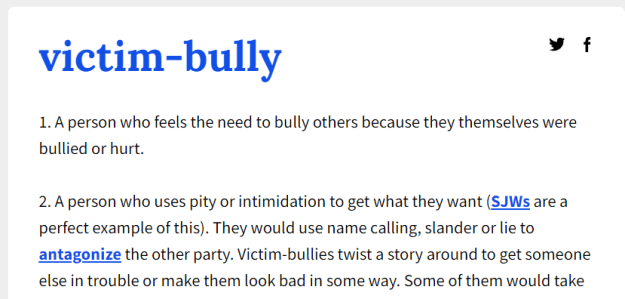 Click to Enlarge

Name: 2023-08-04 11_24_39-Urban Dictionary_ victim-bully.png
Size: 20 KB