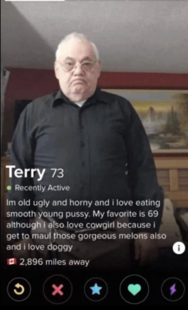 Click to Enlarge

Name: Terry from tinder.jpeg
Size: 48 KB
