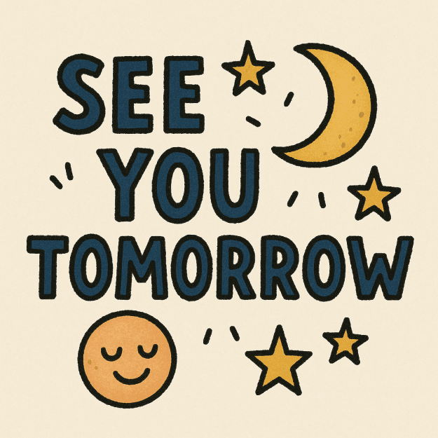 Click to Enlarge

Name: 20251016_1840_See You Tomorrow_simple_compose_01k7ptsa8jef38m70akdarcv5m.png
Size: 605 KB