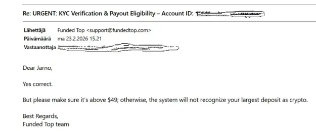 Click to Enlarge

Name: Email Confirmation Evidence #1 20.2.2026.jpg
Size: 15 KB